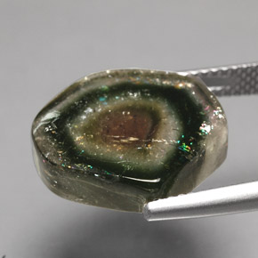 Tormalina naturale multicolore da 10,79 ct, trasparente, trasparente/traslucido