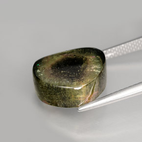 Tormalina naturale multicolore da 9,19 ct, forma fantasia, trasparente