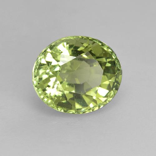 Tormalina naturale verde da 1,27 ct, taglio ovale, VS
