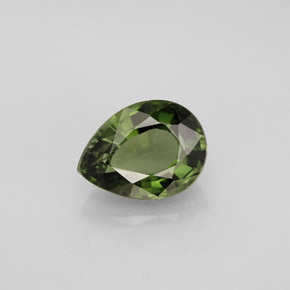 Tormalina naturale verde da 1,45 ct, taglio a pera, VVS