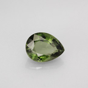 Tormalina naturale verde da 1,45 ct, taglio a pera, VVS