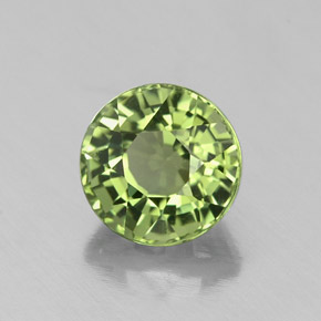 Tormalina naturale verde da 1,04 ct, taglio rotondo, VVS