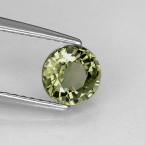 Tormalina naturale verde da 0,74 ct, taglio rotondo, VVS