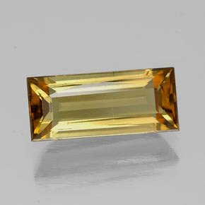 Tormalina naturale oro da 1,55 ct, baguette, SI