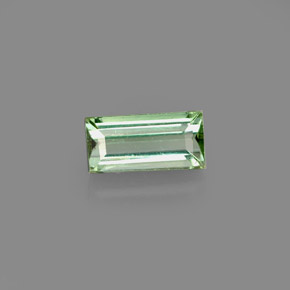 Tormalina naturale verde da 0,65 ct, baguette, VVS-VS