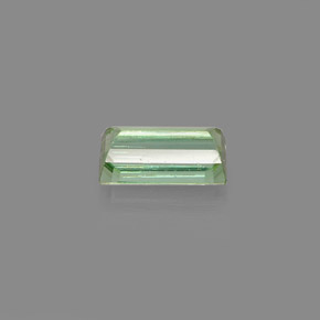 Tormalina naturale verde da 0,65 ct, baguette, VVS-VS