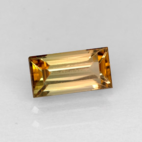 Tormalina naturale giallo da 1,03 ct, baguette, VVS