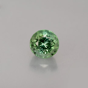 Tormalina naturale verde da 0,68 ct, taglio rotondo, VVS