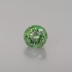 Tormalina naturale verde da 0,68 ct, taglio rotondo, VVS