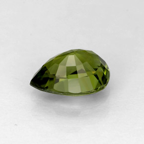 Tormalina naturale verde da 0,91 ct, taglio a pera, IF