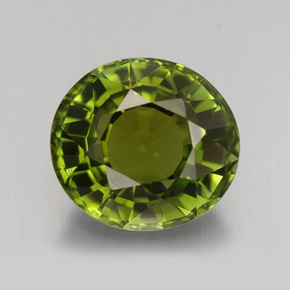 Tormalina naturale verde da 3,15 ct, taglio ovale, VVS