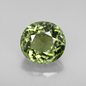 Tormalina naturale verde da 3,10 ct, taglio ovale, VVS-VS