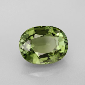 Tormalina naturale verde da 3,72 ct, taglio ovale, VVS