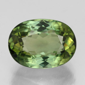 Tormalina naturale verde da 3,74 ct, taglio ovale, VVS-VS