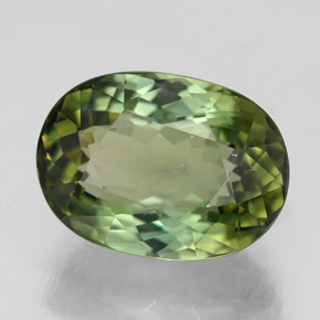 Tormalina naturale verde da 3,74 ct, taglio ovale, VVS-VS