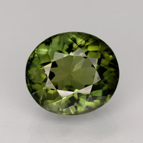 Tormalina naturale verde da 4,07 ct, taglio ovale, VVS-VS