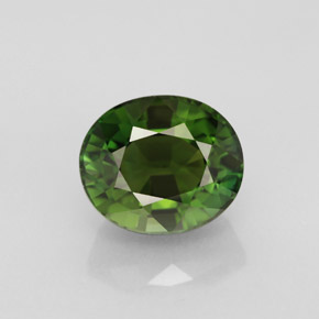 Tormalina naturale verde da 3,17 ct, taglio ovale, VVS