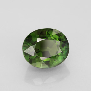 Tormalina naturale verde da 3,17 ct, taglio ovale, VVS