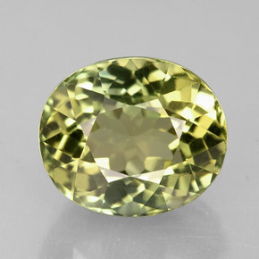 Tormalina naturale verde da 2,92 ct, taglio ovale, VVS