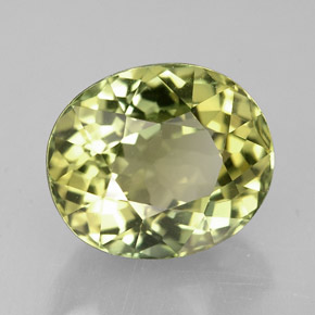 Tormalina naturale verde da 2,92 ct, taglio ovale, VVS
