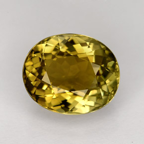 Tormalina naturale giallo da 4,00 ct, taglio ovale, VVS-VS