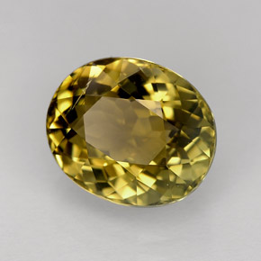 Tormalina naturale giallo da 4,00 ct, taglio ovale, VVS-VS
