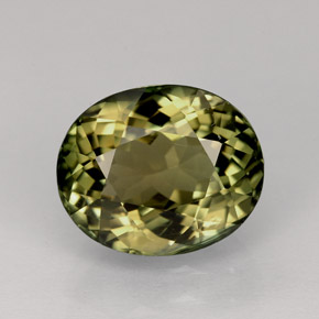 Tormalina naturale verde da 3,43 ct, taglio ovale, VVS
