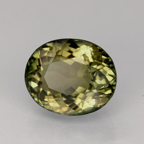 Tormalina naturale verde da 3,43 ct, taglio ovale, VVS