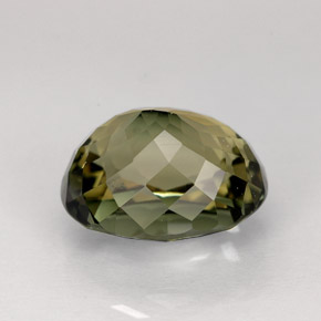 Tormalina naturale verde da 3,43 ct, taglio ovale, VVS