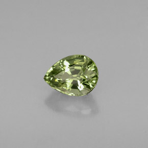 Tormalina naturale verde da 0,73 ct, taglio a pera, VVS