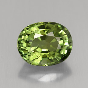 Tormalina naturale verde da 2,37 ct, taglio ovale, VVS