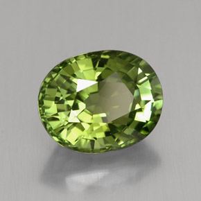 Tormalina naturale verde da 2,37 ct, taglio ovale, VVS