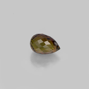 Tormalina naturale arancione da 0,89 ct, briolette, VS