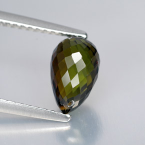 Tormalina naturale multicolore da 1,98 ct, briolette, VS