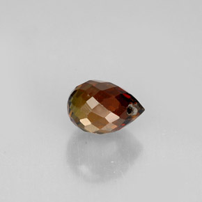 Tormalina naturale arancione da 0,62 ct, briolette, VVS-VS