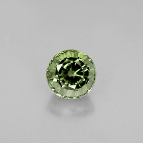 Tormalina naturale verde da 1,01 ct, taglio rotondo, VVS