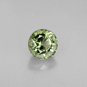 Tormalina naturale verde da 1,01 ct, taglio rotondo, VVS