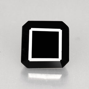Tormalina naturale nero da 1,23 ct, taglio smeraldo, opaco