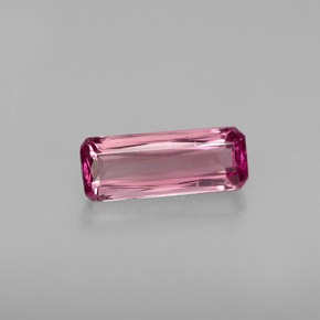 Tormalina naturale rosa da 0,81 ct, taglio smeraldo, VVS-VS