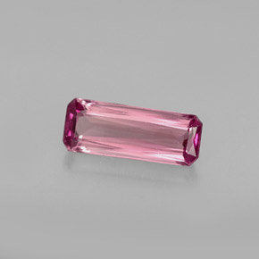 Tormalina naturale rosa da 0,81 ct, taglio smeraldo, VVS-VS