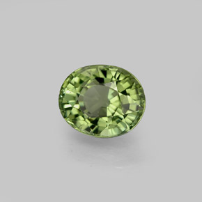 Tormalina naturale verde da 1,21 ct, taglio ovale, IF