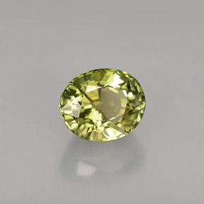 Tormalina naturale verde da 1,29 ct, taglio ovale, VVS
