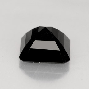 Tormalina naturale nero da 1,41 ct, taglio smeraldo, opaco