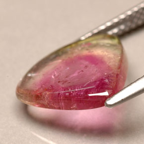 Tormalina naturale bicolore da 3,30 ct, trasparente, trasparente/traslucido