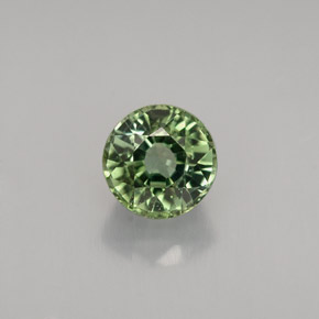 Tormalina naturale verde da 1,08 ct, taglio rotondo, VVS