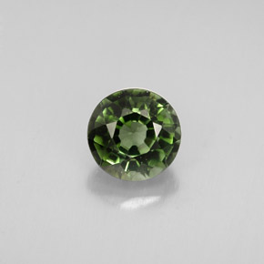 Tormalina naturale verde da 1,18 ct, taglio rotondo, VVS