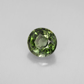 Tormalina naturale verde da 1,18 ct, taglio rotondo, VVS