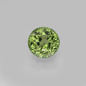 Tormalina naturale verde da 1,00 ct, taglio rotondo, VS-SI