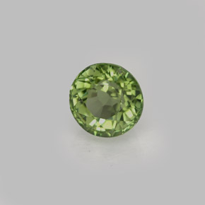 Tormalina naturale verde da 1,00 ct, taglio rotondo, VS-SI