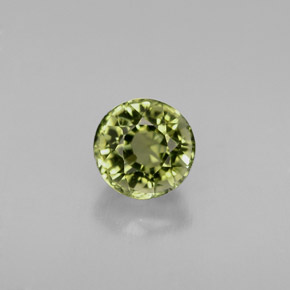 Tormalina naturale verde da 1,09 ct, taglio rotondo, VVS